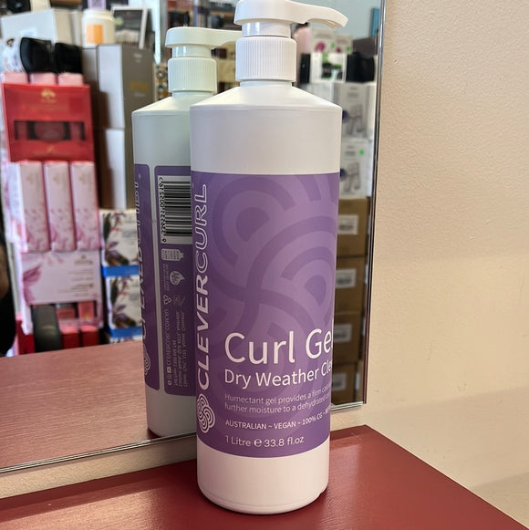 Clever Curl Dry Weather Gel litre with a pump