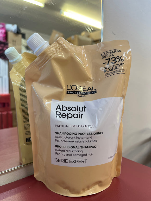 Loreal Absolut Repair shampoo BIG 500ml Refill Pouch