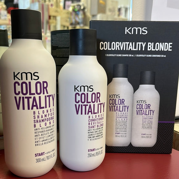 KMS Colour Vitality BLONDE 300ml SHAMPOO & 250ml CONDITIONER DUO