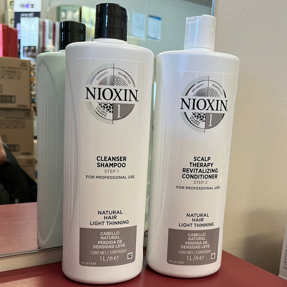 NIOXIN System NUMBER 1 - litre shampoo & conditioner duo