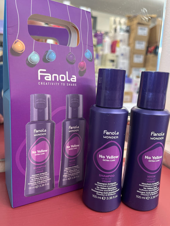 Fanola Wonder No Yellow shampoo & mask Travel size duo