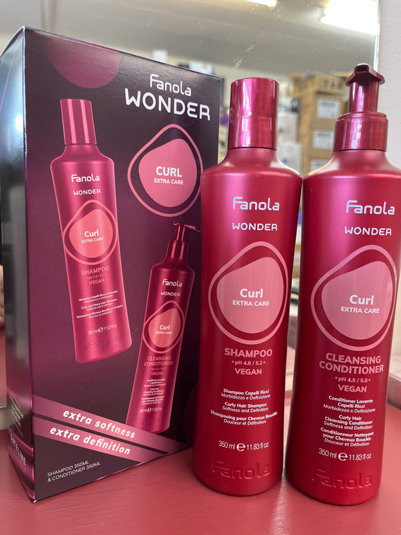 Fanola Wonder Extra Care Curl shampoo & cleansing conditioner duo