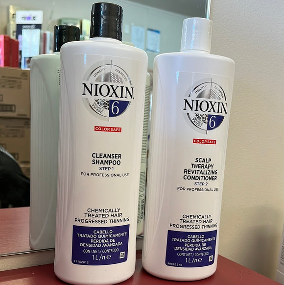 NIOXIN System NUMBER 6 - litre shampoo & conditioner duo