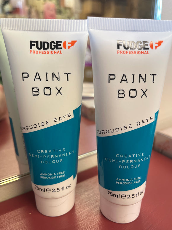 FUDGE PAINT BOX TURQUIOISE DAYS 2 x Tubes both 75ML each