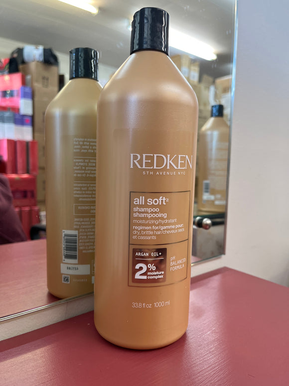 Redken All Soft Shampoo 1x Litre / 1000ml