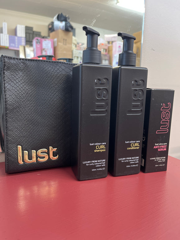 Lust Curl Shampoo Conditioner & Anti Frizz Serum Trio Pack