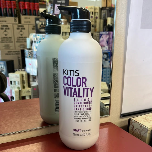 KMS 750ml Colour Vitality BLONDE CONDITIONER WITH A PUMP