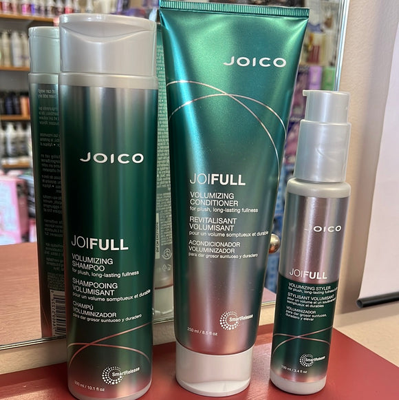 Joico Joifull Volumizing Shampoo Conditioner plus Volumising Styler Trio