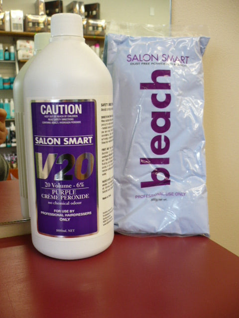 Salon Smart Bleach | Professional Original Formula Purple Bleach 500g + 20 VOL