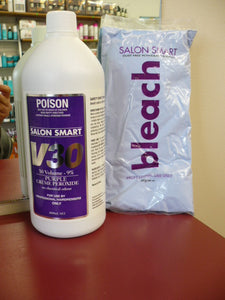 Salon Smart Bleach | Professional Original Formula Purple Bleach 500g + 30 VOL