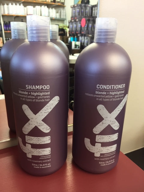 JUUCE Fix Blonde + Highlighted Shampoo & Conditioner BOTH A BIG 1 Litre EACH
