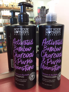 NOT YOUR MOTHERS Activated Bamboo Charcoal & Purple Moonstone DUO PACK