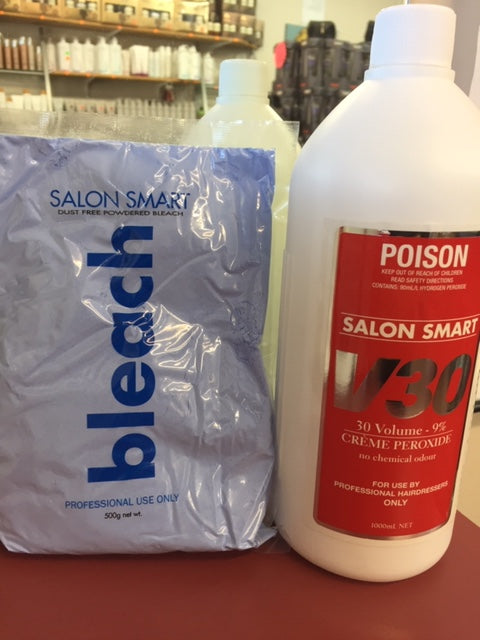 Salon Smart Bleach BLUE | Professional Original Formula 500g + 30 VOL