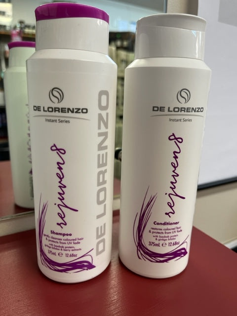DeLorenzo Rejuven8 Shampoo & Conditioner  375ml Coloured Hair DUO