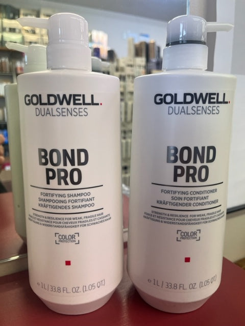 Goldwell Dualsenses 1LITRE Bond Pro Fortifying SHAMPOO & CONDITIONER DUO + PUMPS