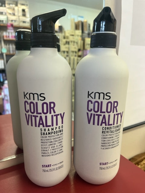 KMS 750ml Colour Vitality SHAMPOO & CONDITIONER DUO WITH A PUMPS