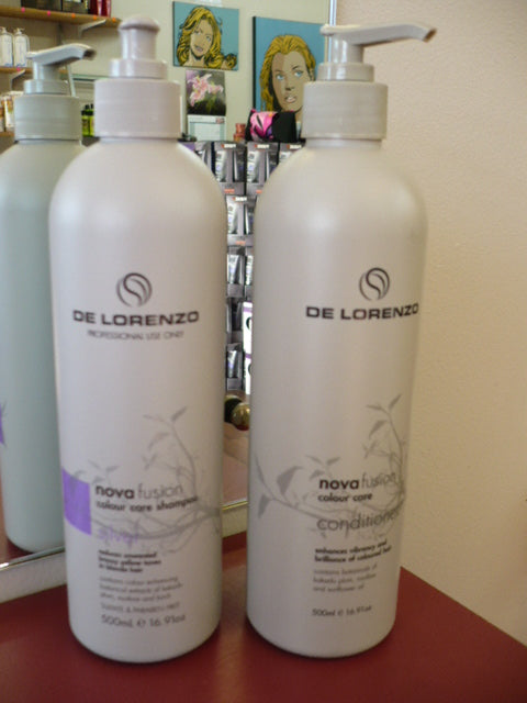 De Lorenzo SILVER BLONDE TONER shampoo 500ml + Colour Care conditioner Duo 500ml
