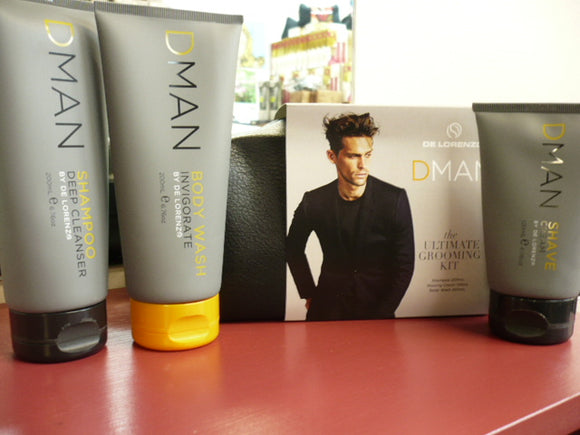 De Lorenzo DMAN The ultimate grooming kit - Shampoo , Shave , Body Wash